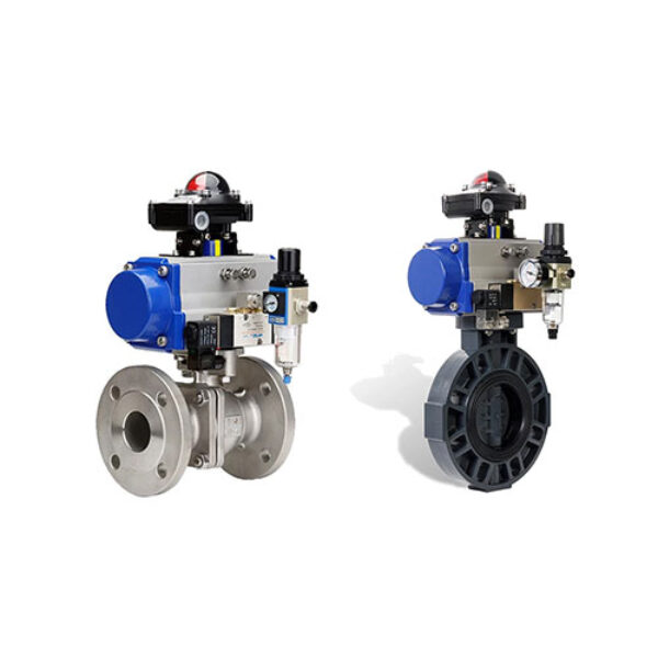 Pneumatic Ball Valves &  Pneumatic PVC Wafer Butterfly